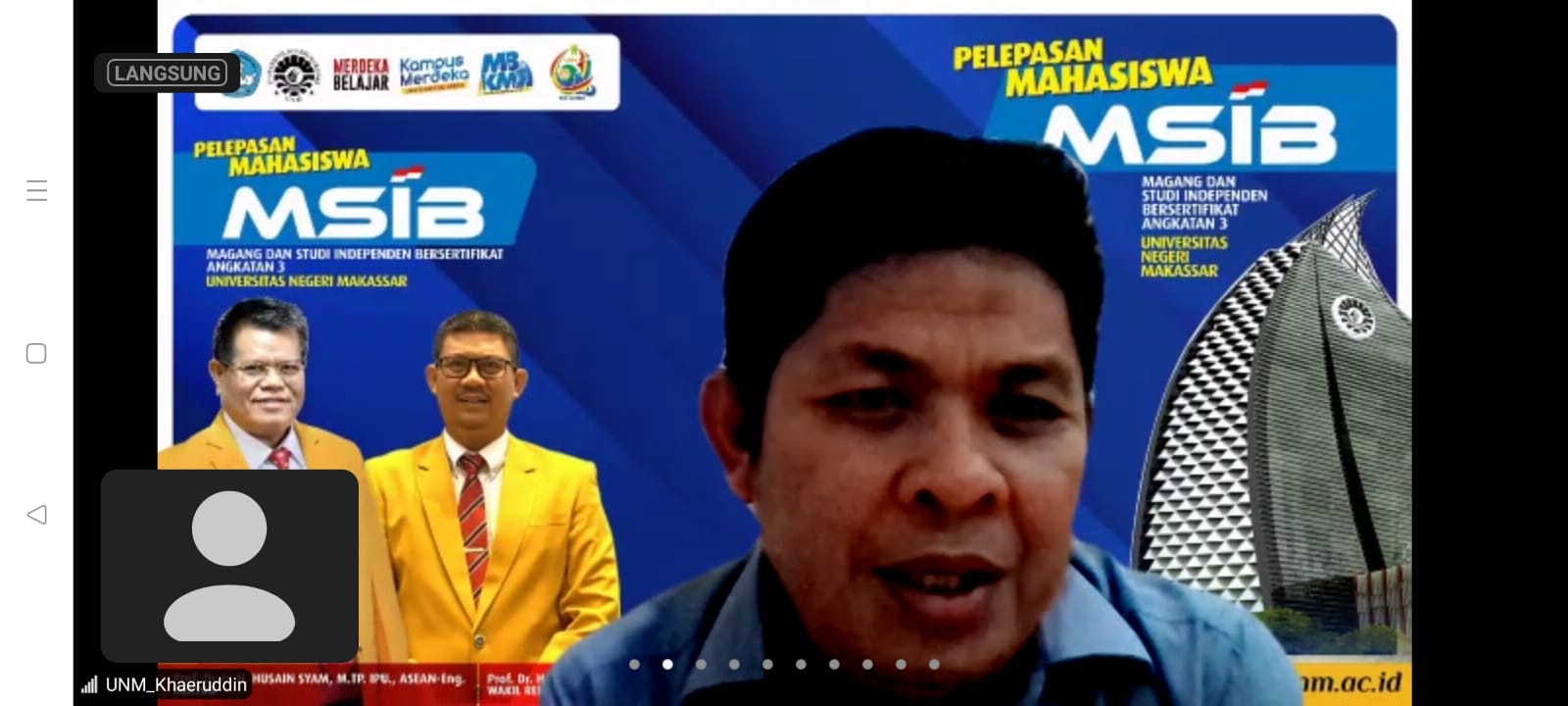 Pelepasan Mahasiswa MSIB angkatan 3 UNM secara daring via zoom, kamis (1/9). Foto: Nurul Ainun Munawaroh.