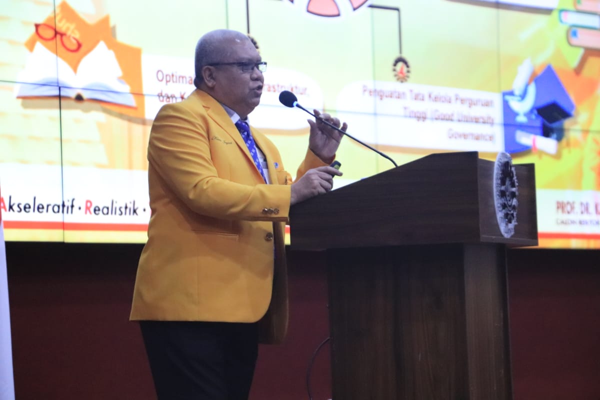 Karta Jayadi, kandidat nomor urut empat calon rektor UNM periode 2024-2028, (Foto: Yusri Saputra)