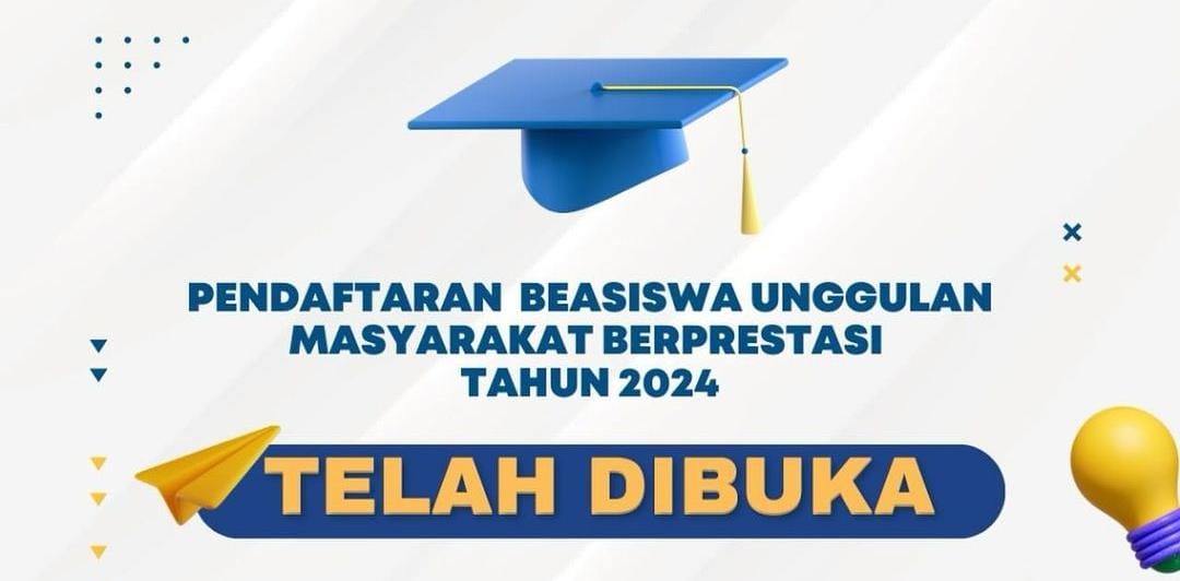 Pamflet Pendaftaran Beasiswa Unggulan Masyarakat Berprestasi 2024. (Foto: Int.)