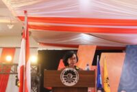 Inspektur Jendral Kemendikbudristek saat menyampaikan kuliah umum pada acara PKKMB, (Foto: Yusri Saputra.)