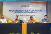 Potret Workshop Kehumasan UNM dari depan, (Foto: Ist.)