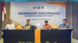 Potret Workshop Kehumasan UNM dari depan, (Foto: Ist.)
