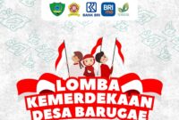 Poster lomba kemerdekaan di Desa Barugae, (Foto: ist)