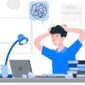 Ilustrasi stress mahasiswa menghadapi banyaknya deadline tugas, (Foto: int.)