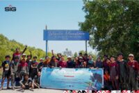Foto bersama di Kawasan Bahari Desa Wisata Untia, Kota Makassar, (Foto:Ist)