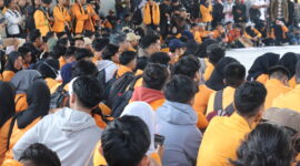 Mahasiswa dalam aksi unjuk rasa, (Foto: Dokumentasi Profesi.)