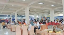Suasana Pameran Pendidikan Dies Natalis UNM ke-63. (Foto: Angnis Arimayanti.)