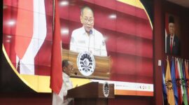 Danny Pomanto saat memberi sambutan di acara Business Class HIPMI UNM, (Foto: Angnis Arimayanti.) 
