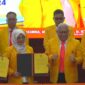Proses penandatanganan pakta integritas dalam rangka pencanangan UNM sebagai zona integritas bebas korupsi, (Foto:Int.)