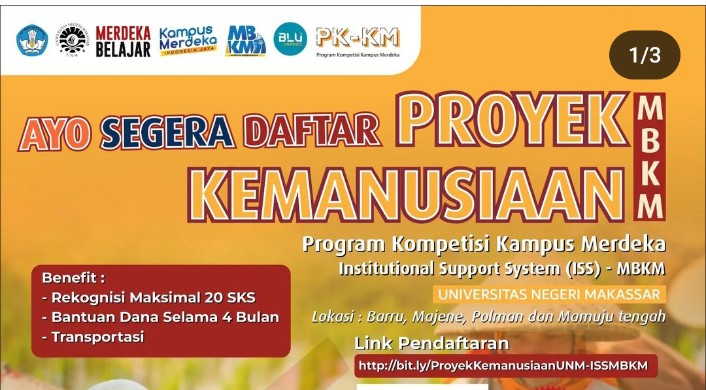 Poster pendaftaran proyek kemanusiaan MBKM, (Foto:Int.) 