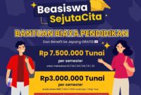 Pamflet Pendaftaran Beasiswa SejutaCita, (Foto:Int.)