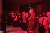 Potret latihan padus oleh Maba fisika, (Foto: Rahmat Hidayat)