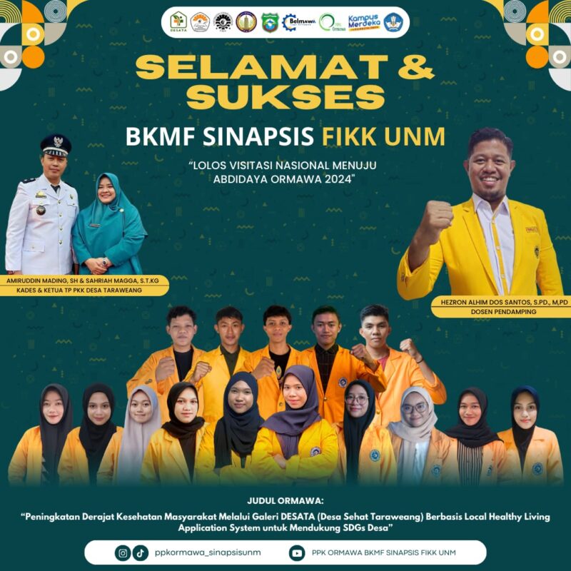 Pamflet BKMF Sinapsis FIKK UNM lolos Abdidaya 2024, (Foto: Ist.)