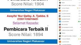 Syifa dan Annisa saat diumumkan sebagai pembicara terbaik I dan II melalui zoom meeting pada 6 Oktober 2024, (Foto: Ist.)