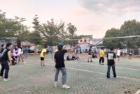 Potret berlangsungnya olahraga volly, salah satu cabang olahraga yang dipertandingkan dalam kegiatan SPARTA di Lapangan Volly Agraria, (Foto: Novita Febriyanti.)