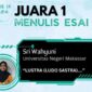 Sri Wahyuni, Mahasiswi FBS Meraih Peringkat Pertama Menulis Essai Tingkat Internasional, (Foto:Int.)