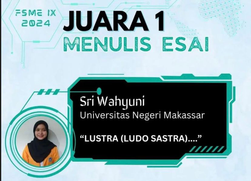 Sri Wahyuni, Mahasiswi FBS Meraih Peringkat Pertama Menulis Essai Tingkat Internasional, (Foto:Int.)