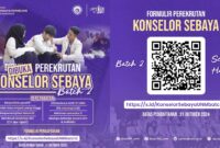 Flayer Perekrutan Konselor Sebaya Batch Dua, (Foto: Ist.)