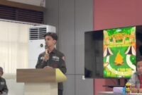 Presiden BEM KEMA Fakultas Psikologi saat menyampaikan sambutan dalam pembukaan Psychocamp 2024 (Foto: Int.)