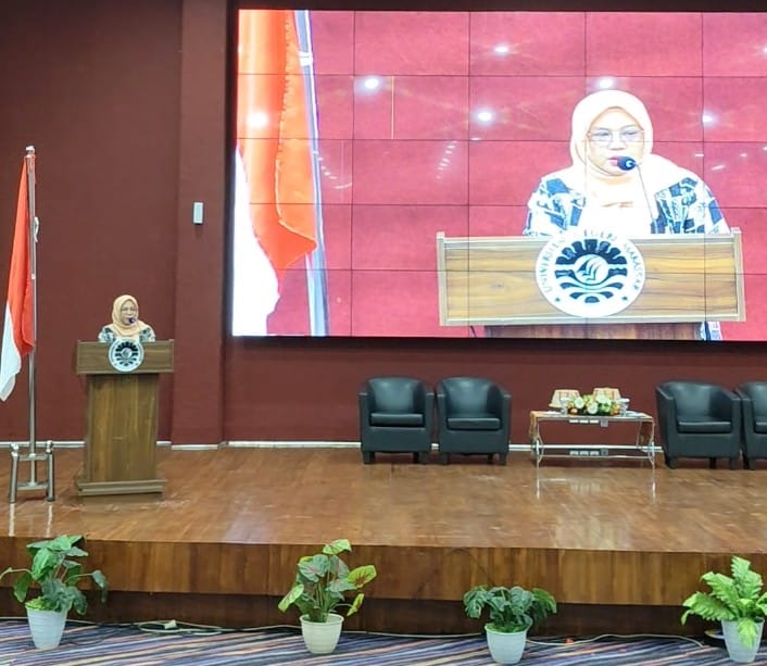 Farida Aryani saat memberi sambutan di acara talkshow inspiratif, (Foto: Angnis Arimayanti.)