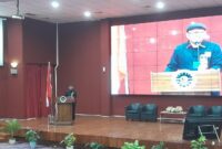 Sambutan Wakil Rektor Bidang Kemahasiswaan dan Alumni Arifin Manggau, (Foto: Muhammad Nasruddin.)