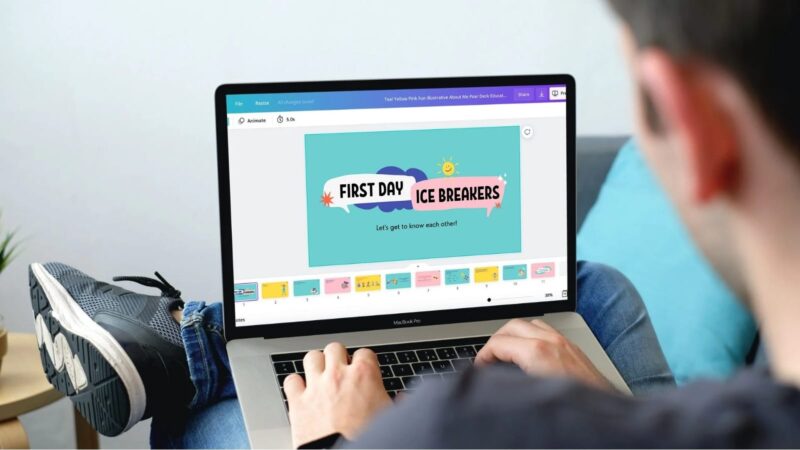 Ilustrasi Pembuatan Slides Menggunakan Canva, (Foto: Int)
