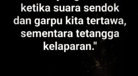 Ilustrasi Tulisan Musik yang Haram: Ketika Suara Sendok dan Garpu Kita Tertawa, Sementara Tetangga Kelaparan, (Foto: Ist)
