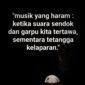 Ilustrasi Tulisan Musik yang Haram: Ketika Suara Sendok dan Garpu Kita Tertawa, Sementara Tetangga Kelaparan, (Foto: Ist)