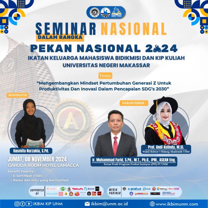Seminar Nasional PENA 2024 IKBIM KIP UNM (Foto:Int)