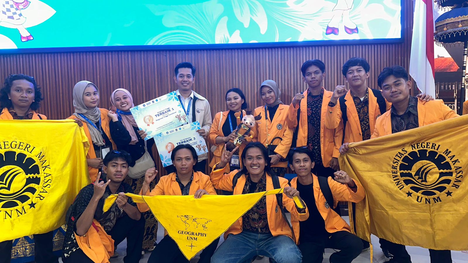 Potret Tim PPK Ormawa HMM Geografi UNM Dalam Ajang Abdidaya Ormawa, (Foto:ist.)