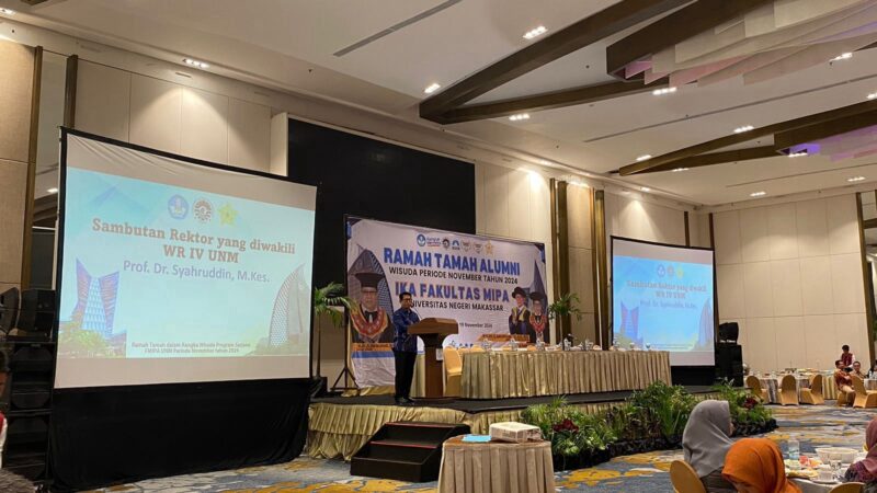 Potret WR 4 Dalam Sambutannya Mewakili Rektor UNM, (Foto: Ficka Aulia Khaerunnisa.)