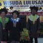 Potret tiga wisudawan yang diberikan peluang magister di UNM dengan subsidi UKT 50% dan bebas tes masuk, (Sumber: Ist.)