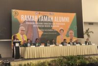 Sambutan WR1 pada acara Ramah Tamah Alumni FIP UNM Periode November, (Foto: Silmi Hafizat.)