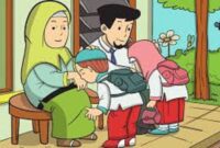 Ilustrasi Adab yang Diterapkan oleh Anak Kepada Orangtua, (Foto: Int)