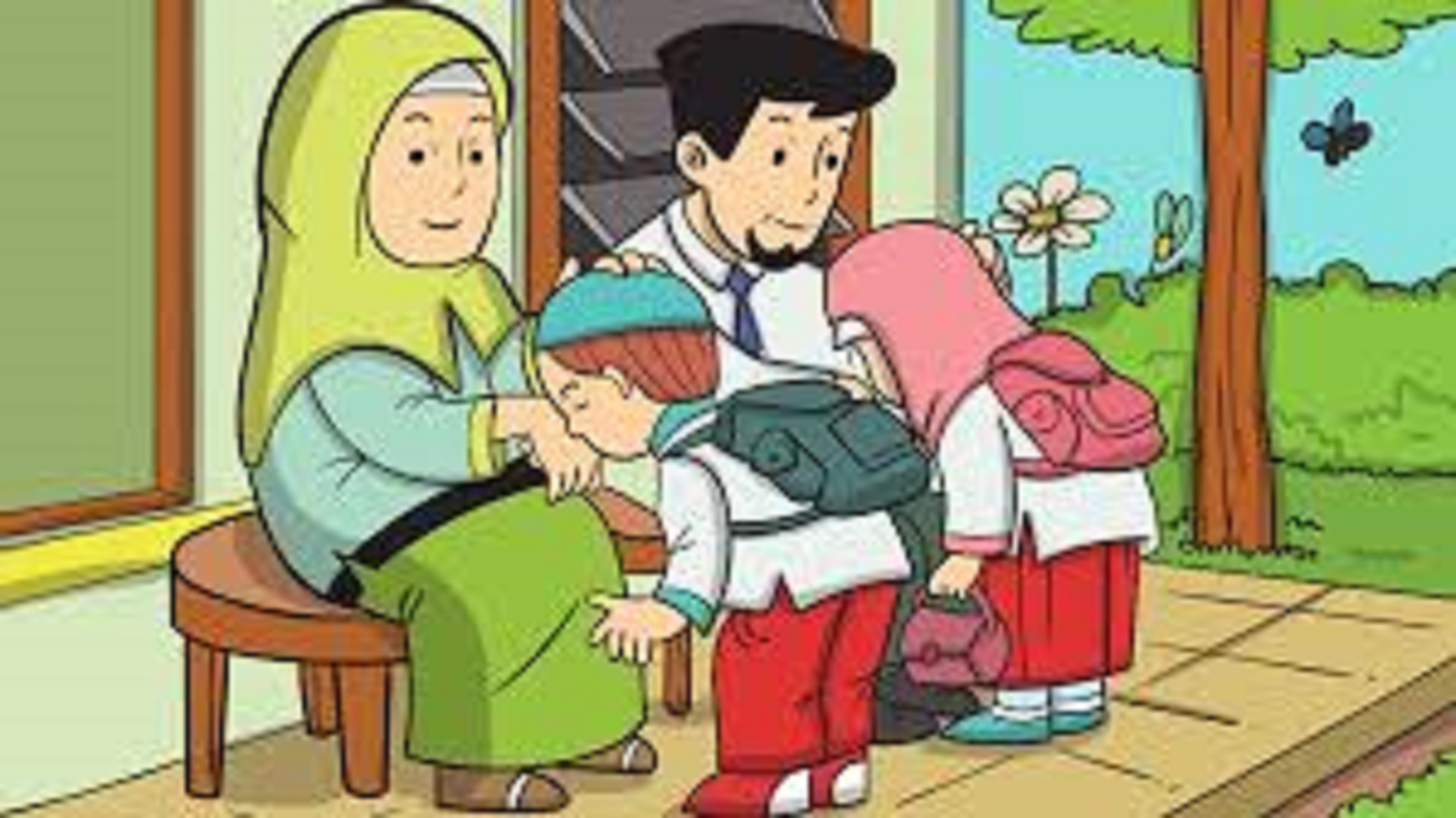 Ilustrasi Adab yang Diterapkan oleh Anak Kepada Orangtua, (Foto: Int)