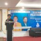 Sambutan oleh Ketua Panitia Seminar Pendidikan dan Pelatihan Bahasa Isyarat, (Foto: Muhammad Nasruddin.)