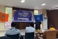 Sambutan Ketua Umum UKM Olahraga UNM Pada Pembukaan Event Badminton UNM Cup 2024, (Foto: Ficka Aulia Khaerunnisa.)