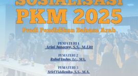Pamflet Sosialisasi PKM oleh HMPS PBA 'Arsy, (Foto: Int.)