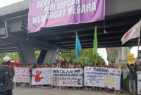 Suasana aksi "Akhiri Impunitas: Perempuan Menggugat Negara", (Foto: Nurul Adhani Ilham.)