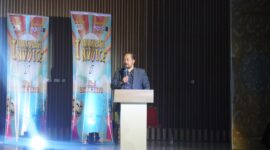 Sambutan dan pembukaan kegiatan oleh dekan FEB UNM, (Foto: Muh Apdal Adriansyah.)
