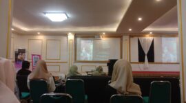 Penampilan beberapa karya film mahasiswa teknologi pendidikan, (foto: Nurkhaerunnisa Aszahra Saleh.)