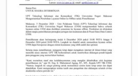 Pengumuman UPT TIK UNM, (Foto: Int.)