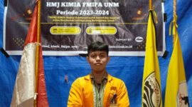 Potret Farhan setelah terpilih sebagai Pimpinan Umum Analisis HMJ Kimia, ( Foto:Ist.)