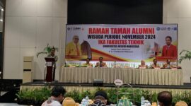 Wakil Rektor II UNM Beri Sambutan pada Ramah Tamah Fakultas Teknik UNM, (Foto: Insyiraah Putri Aeni Hs.)