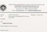 Surat edaran Perpanjangan PPK Ormawa, (Foto: Ist.)