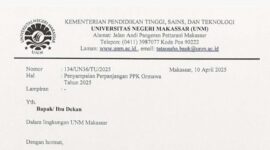 Surat edaran Perpanjangan PPK Ormawa, (Foto: Ist.)