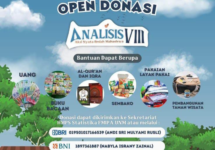 Flyer Open Donasi ANALISIS VIII, (Foto: Ist.)