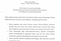 Surat Edaran Aturan Baru Layanan Akademik Fakultas Bahasa dan Sastra (Foto: Int)