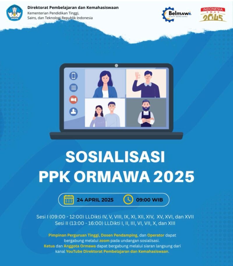 Poster resmi pengumuman sosialisasi PPK Ormawa 2025, (Foto: Int.)