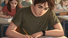 Ilustrasi seseorang sedang melaksanakan ujian, (Foto: Int.)